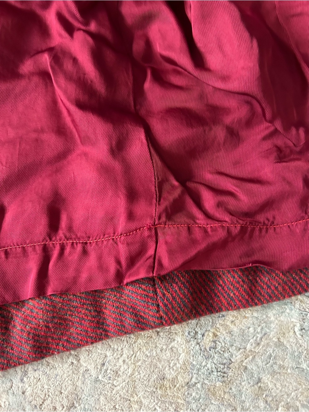 Vintage Girls' Long Sleeve Belted Red Coat - Classic Fit - Picture 8 of 9